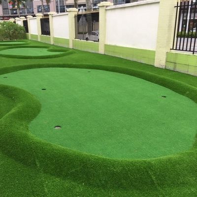 Golf Poniendo Césped Artificial Verde con PP Net SPU Latéx y Polipropileno
