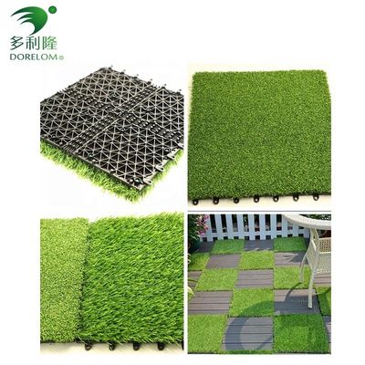 25-60 mm Alturas de pilas Tiles de hierba artificial con doble respaldo de PU