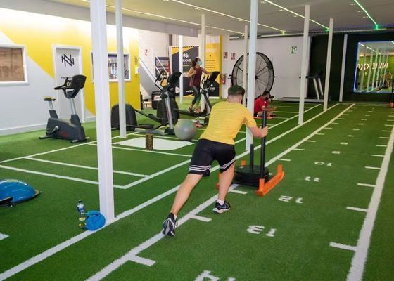 Revestimiento duradero de SPU Entrenamiento físico Gimnasio Alfombra de hierba artificial para el suelo del gimnasio Pista de trineo