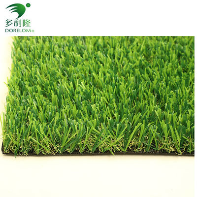 Hierba artificial verde sin relleno de 25 mm para deportes en zonas comerciales y residenciales