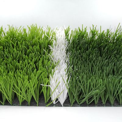 Campo de fútbol Forma W Bicolores Resistente a los rayos UV Monofilamento PE Césped artificial
