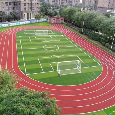 Campo de fútbol Forma W Bicolores Resistente a los rayos UV Monofilamento PE Césped artificial