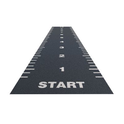 63000 puntos de sutura/m2 Densidad Pisos de gimnasio Negro Césped sintético Pista de trineo para interiores y exteriores