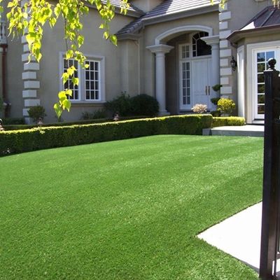 Revestimiento de SPU Hierba artificial verde natural suave para jardín al aire libre