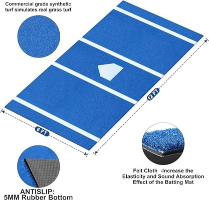 Alfombra de bateo de césped de alta densidad para entrenamiento de béisbol y softbol 42600-69300 puntos/m2