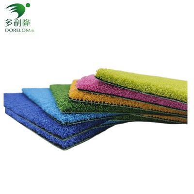 Doble PP NET PU con respaldo de hierba artificial verde para pisos de gimnasio de China