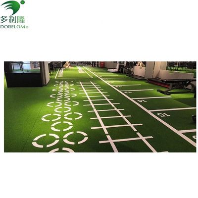 Medida 3/16 pulgadas 15-35mm Marcado de césped artificial verde para piso de gimnasio Alfombra de plástico
