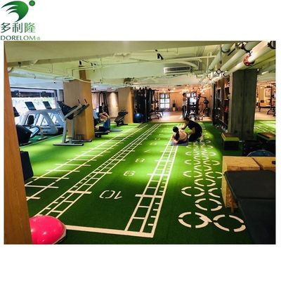 Medida 3/16 pulgadas 15-35mm Marcado de césped artificial verde para piso de gimnasio Alfombra de plástico