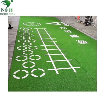 Medida 3/16 pulgadas 15-35mm Marcado de césped artificial verde para piso de gimnasio Alfombra de plástico