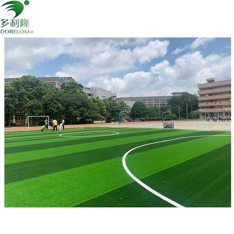 Tiles de césped artificial amarillo verde rojo para jardines de fútbol y pisos deportivos
