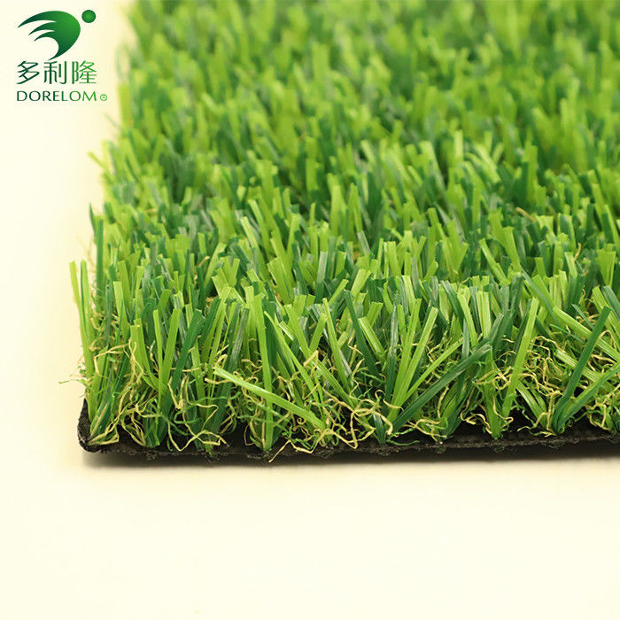 Hierba artificial verde sin relleno de 25 mm para deportes en zonas comerciales y residenciales