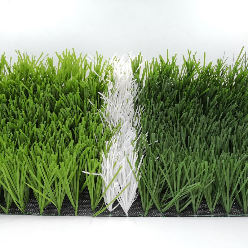 Campo de fútbol Forma W Bicolores Resistente a los rayos UV Monofilamento PE Césped artificial